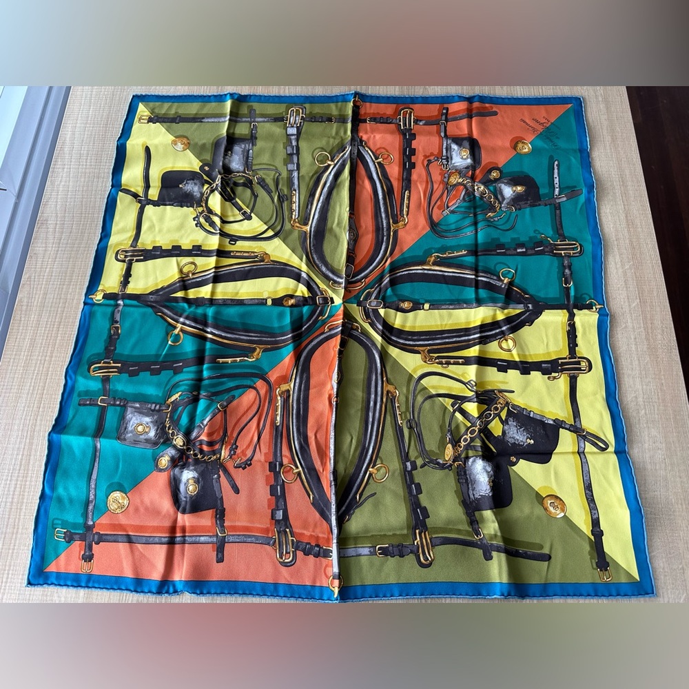 Hermès Carré 70 Silk Scarf Brides et Harnais de Pologne by Benoit Pierre Emery